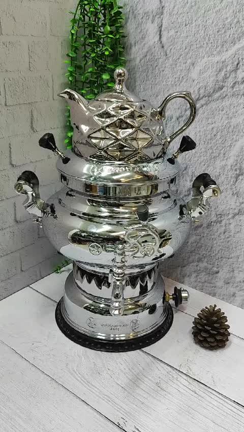 سماور گازی ترموکوبل دار طرح عدسی (آذرخش)