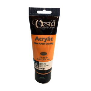 رنگ اکریلیک وستا 75ml/کد56/pearl orange