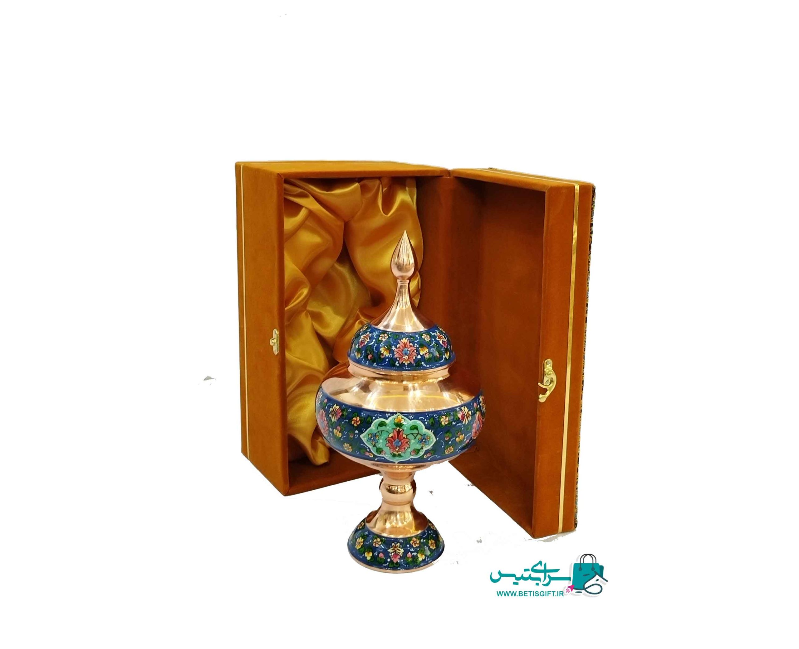 شکلات خوری مس و پرداز سایز 30 با جعبه ترمه