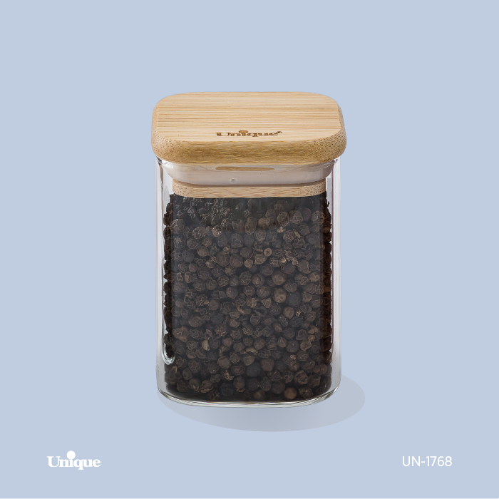 بانکه ادویه درب چوبی مربع 8 سانت UN-1768
