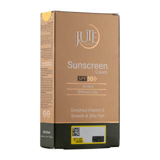کرم ضد آفتاب بی رنگ ژوت با SPF50 مناسب انواع پوست حجم 40 میلی لیتر Jute Spf50 Sunscreen Cream For All Skin Types 40ml