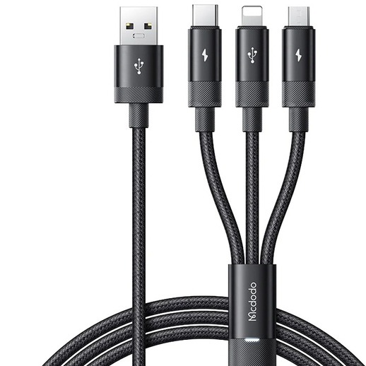 کابل تبدیل USB به MicoUSB/ USB-C / لایتنینگ مک دودو مدل CA-579 طول 1.2 متر