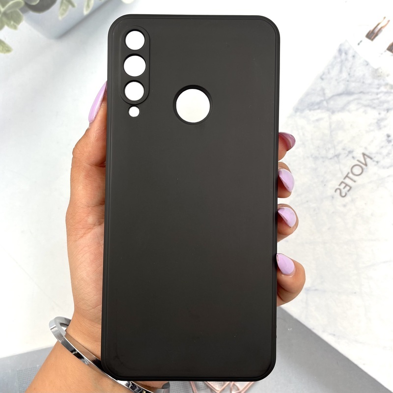 قاب گوشی Huawei Y6P هوآوی سیلیکونی TPU Case طرح ساده رنگی محافظ لنز دار مشکی کد 347643