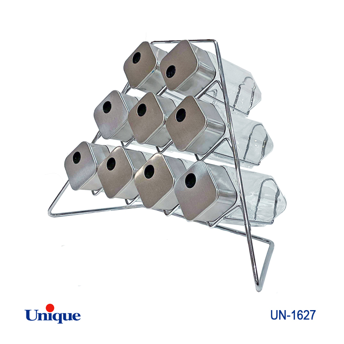 ست ادویه 9تایی شیشه مربع هرمی کد UN-1627