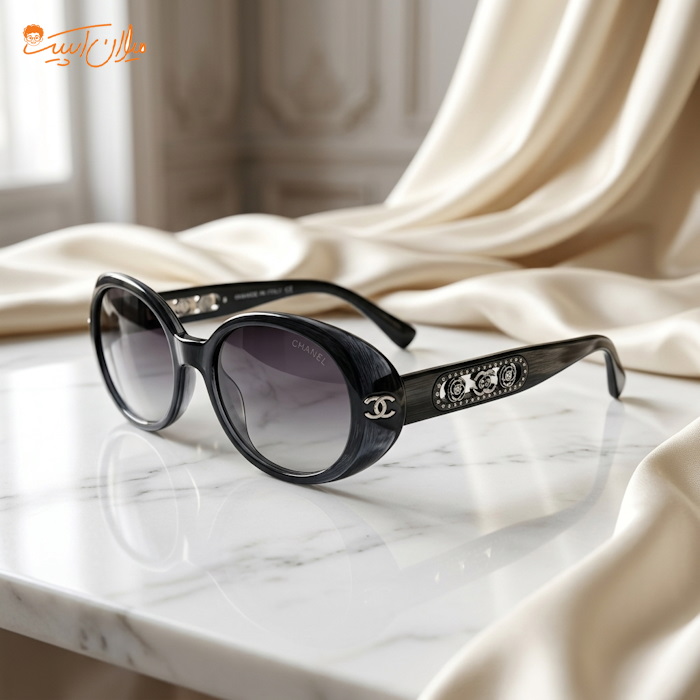 عینک آفتابی زنانه شنل (Chanel) | فریم بیضی، پلاریزه و UV400