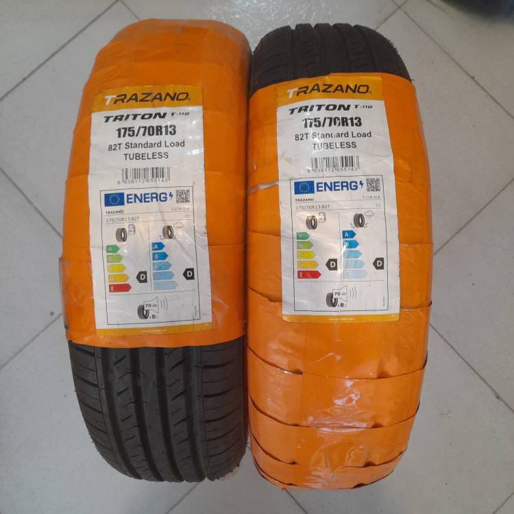 لاستیک ترازانو سایز 175/70/13 مدل T-118 تولید 2024 - دو حلقه
