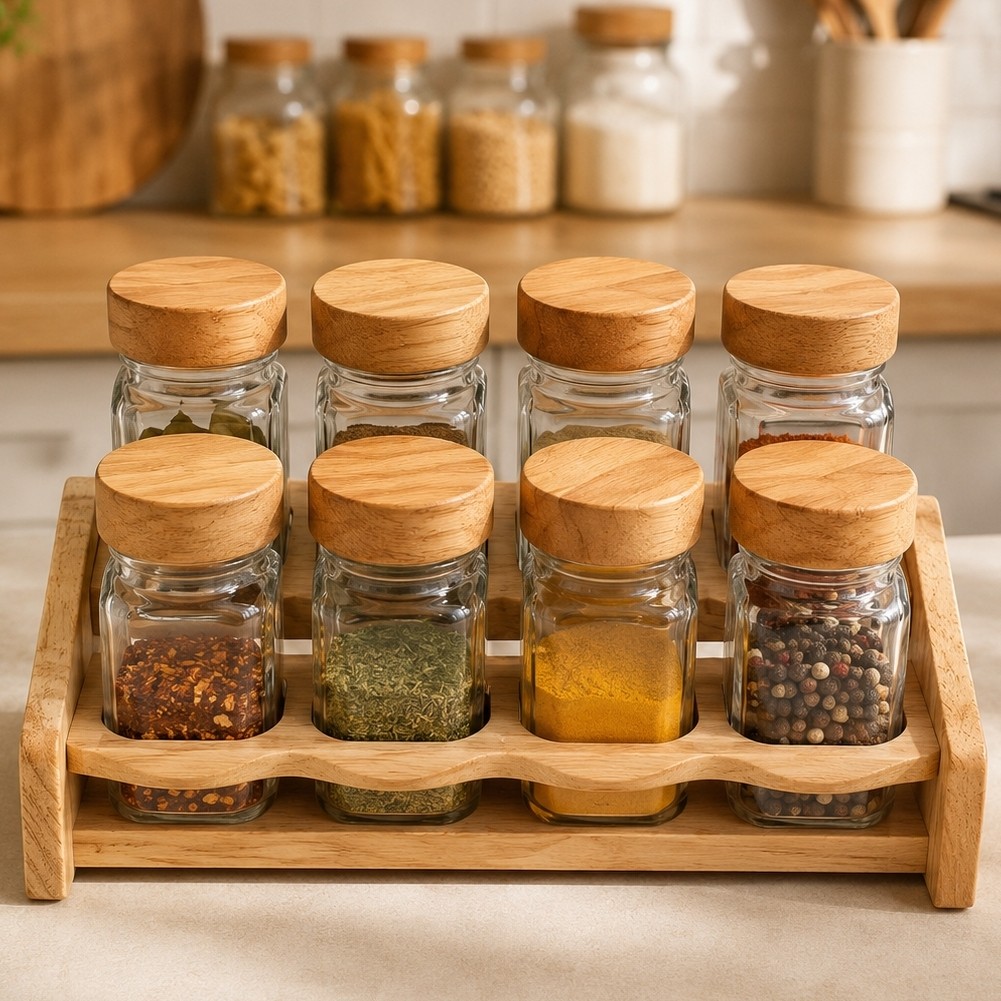 جاادویه 8 عددی استند چوبی پس کرایه