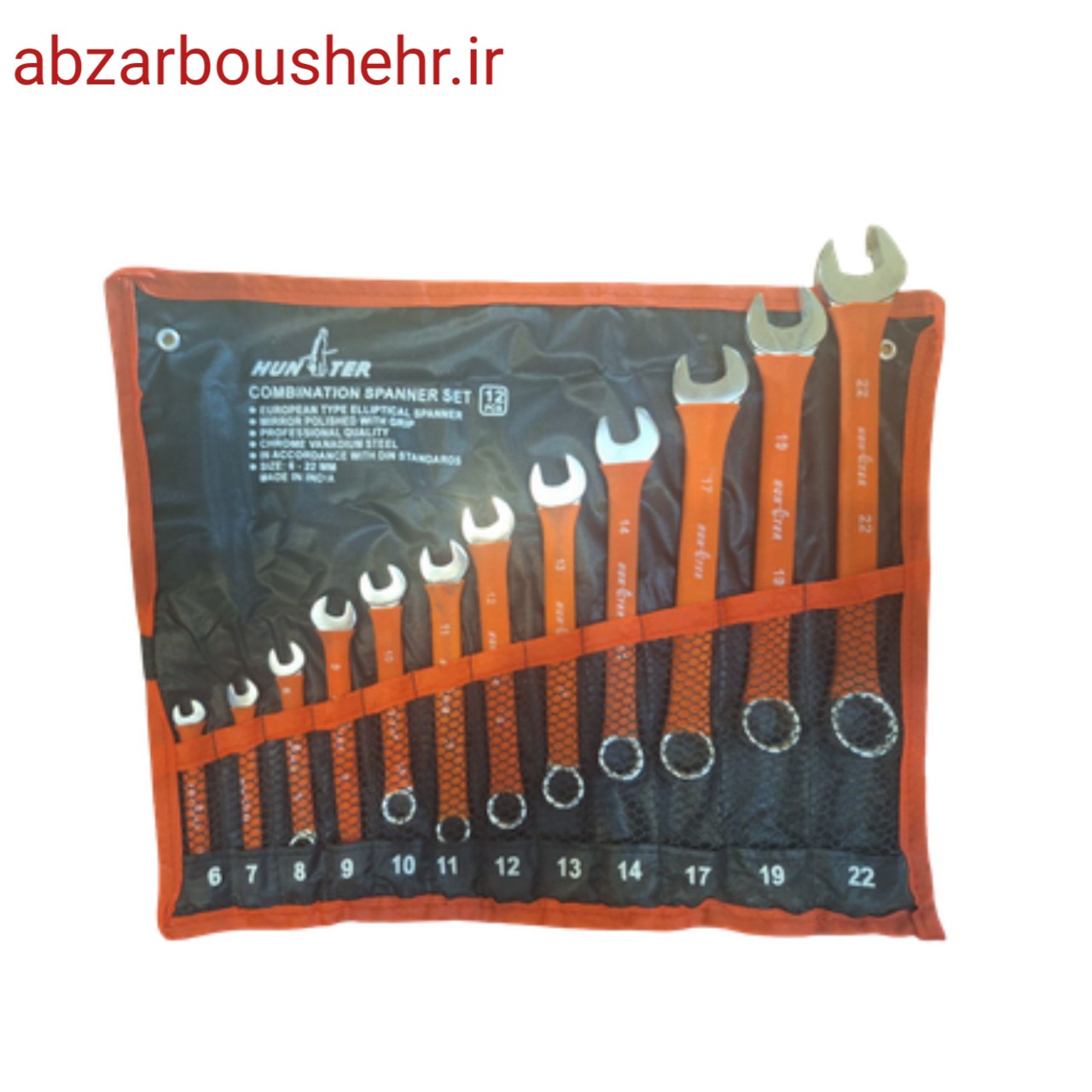 ست آچار12 پارچه یک سر تخت یک سر رینگی هانتر