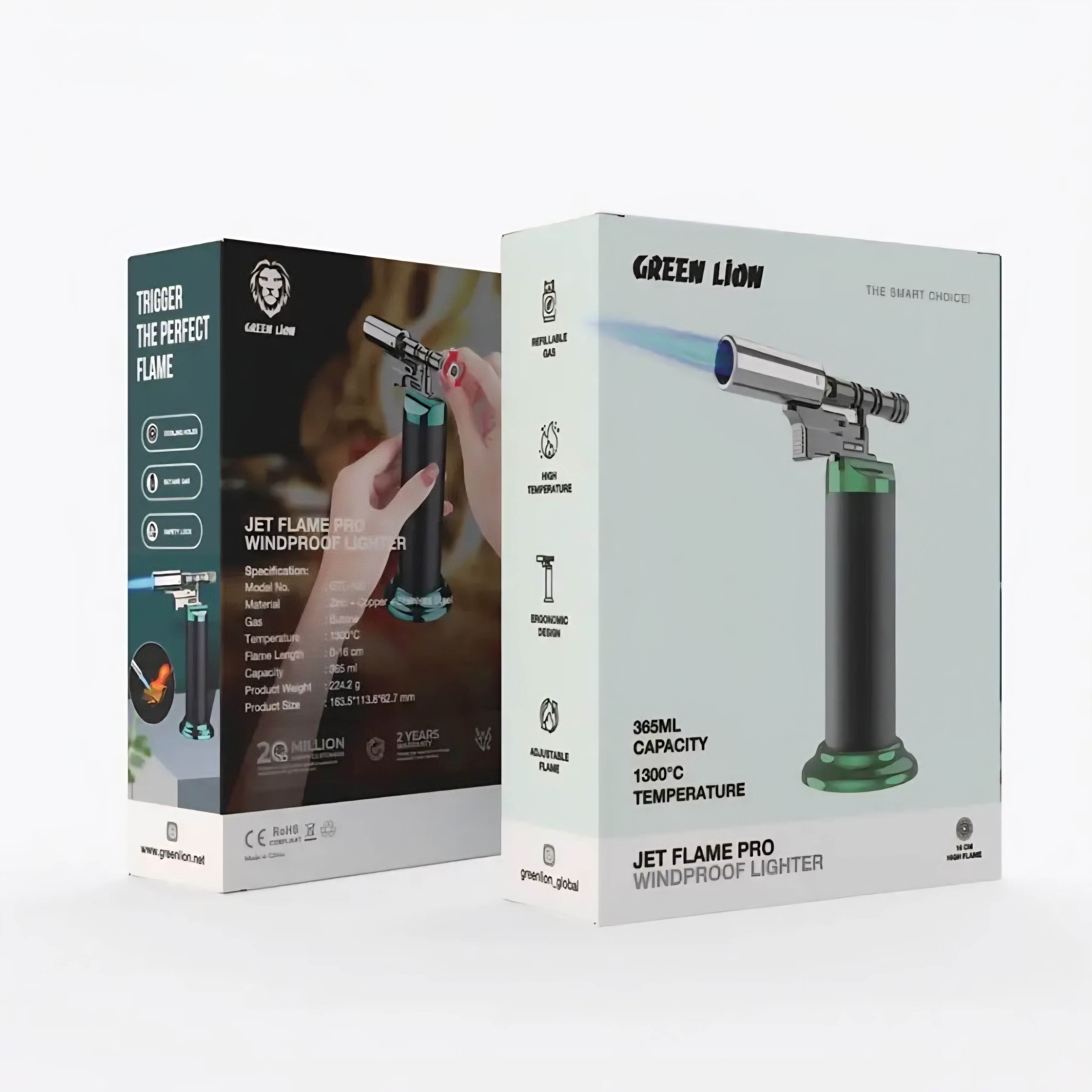 فندک اتمی ضد باد Green Lion مدل Jet Flame Pro Windproof Lighter