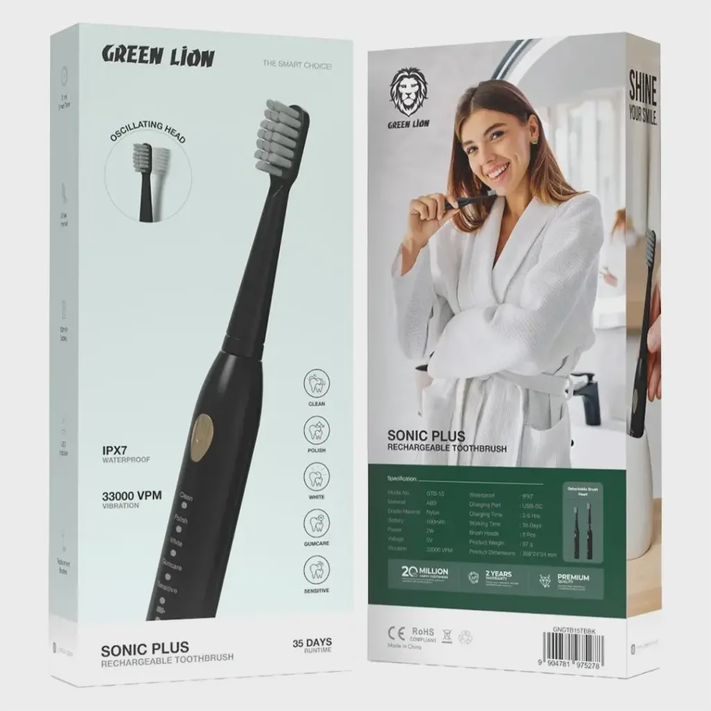 مسواک برقی شارژی Green Lion مدل Sonic Plus Rechargeable Toothbrush