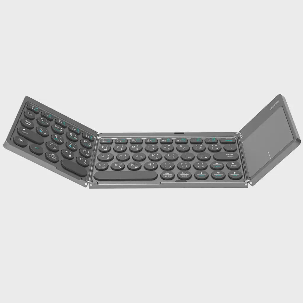 کیبورد بلوتوثی تاشو با تاچ پد گرین لاین Green Lion Tri-Fold Wireless Keyboard Scissor-Switch Structure