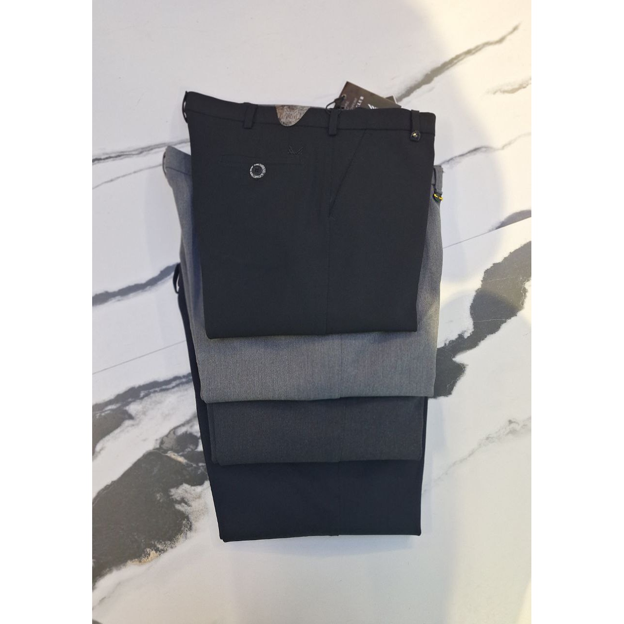 شلوار پارچه ای مردانه پارچه گواردین کش کلاسیک