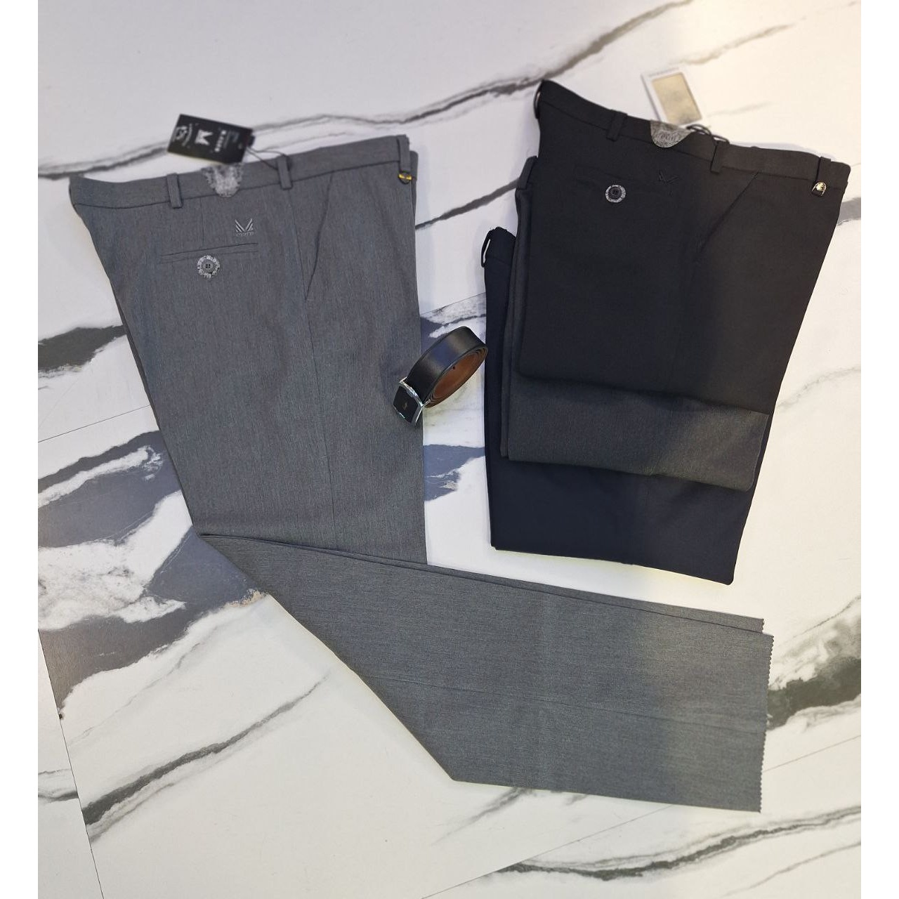 شلوار پارچه ای مردانه پارچه گواردین کش کلاسیک