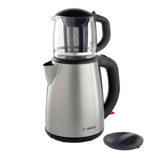 چای ساز بوش مدل TTA5603 چای ساز استیل با قوری شیشه ای و توان 1800 وات