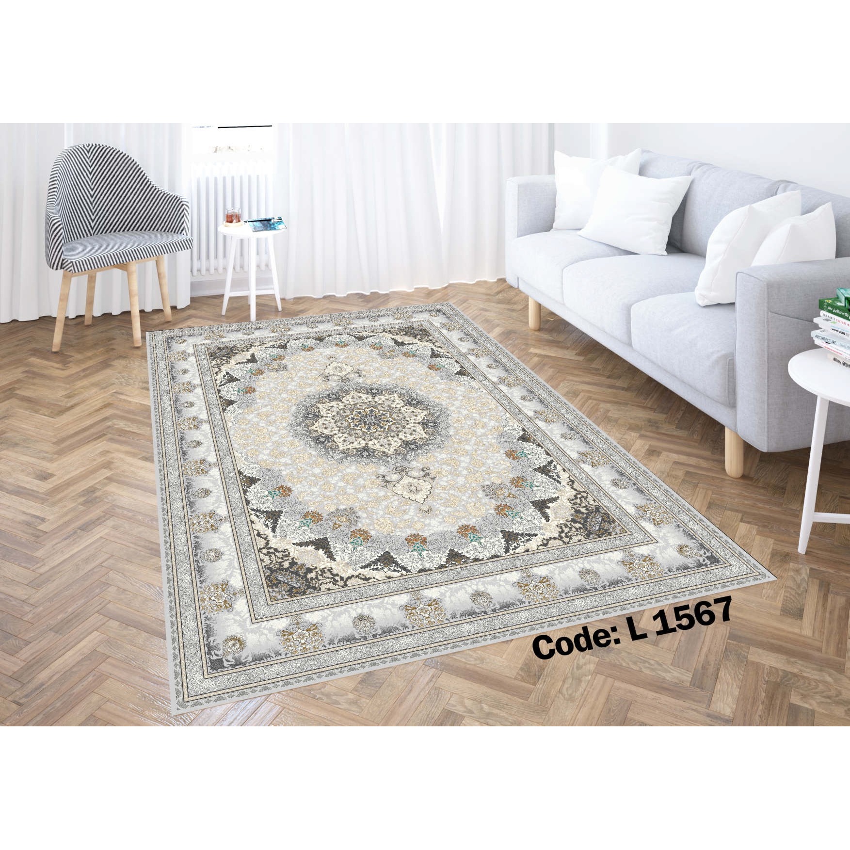 روفرشی کشدار (کاور فرش) و فرشینه و پادری کالای خواب متین کد L 1567