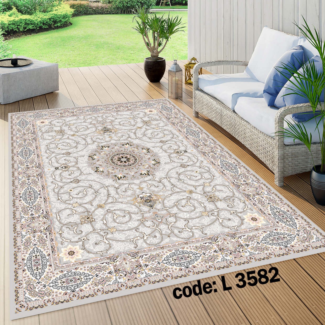 روفرشی کشدار (کاور فرش) و فرشینه و پادری کالای خواب متین کد L 3582