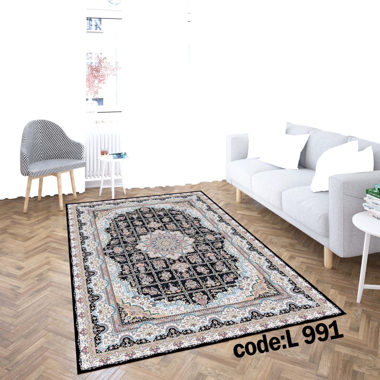 روفرشی کشدار (کاور فرش) و فرشینه و پادری کالای خواب متین کد L 991
