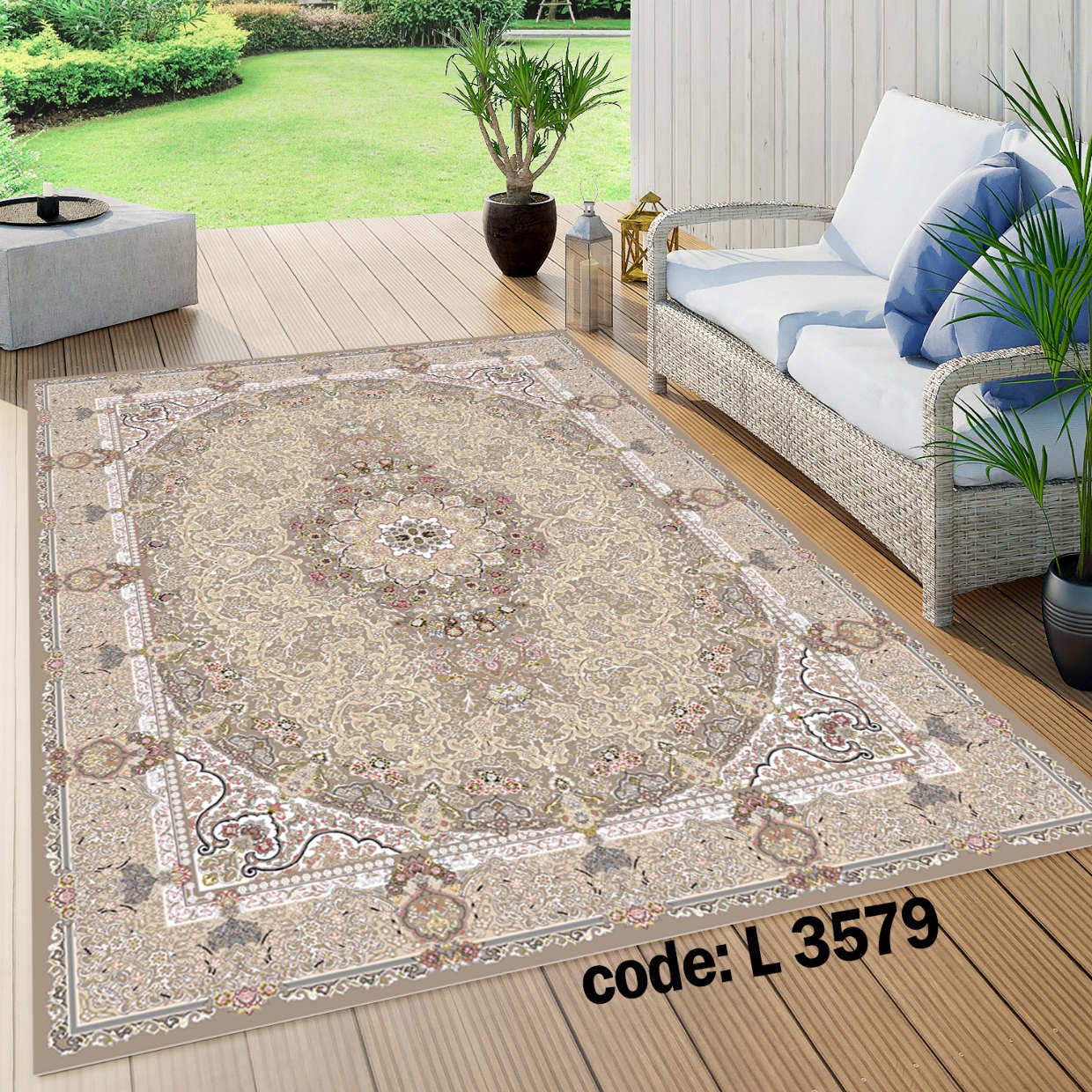روفرشی کشدار (کاور فرش) و فرشینه و پادری کالای خواب متین کد L 3579