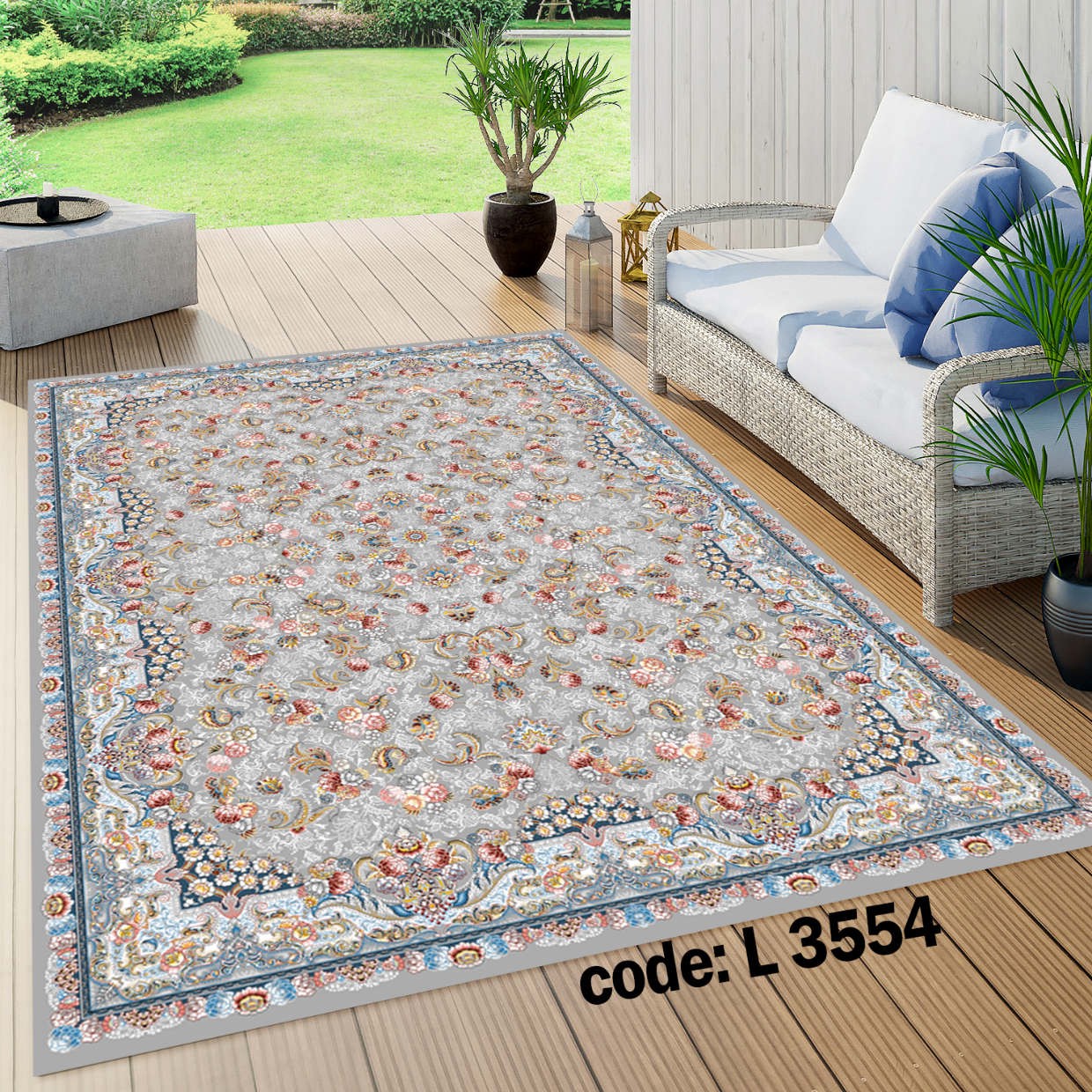 روفرشی کشدار (کاور فرش) و فرشینه و پادری کالای خواب متین کد L 3554