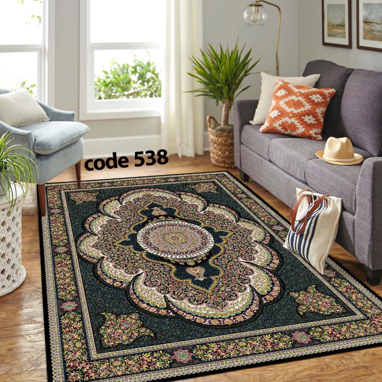 روفرشی کشدار (کاور فرش) و فرشینه و پادری کالای خواب متین کد 538
