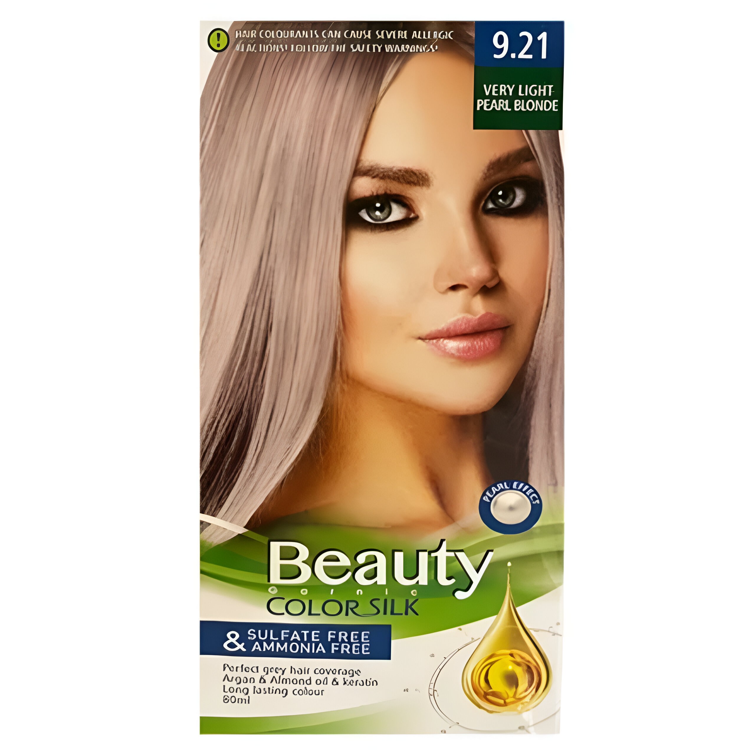 کیت رنگ مو بیوتی شماره 9 21 دودی روشن (VERY LIGHT PEARL)حجم 80 میل