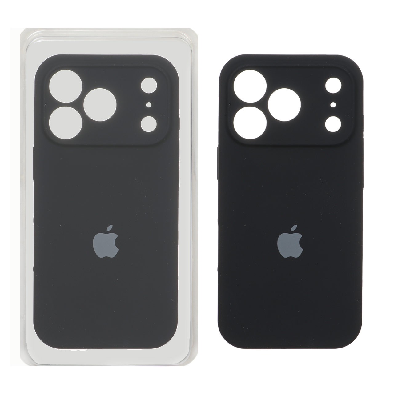 قاب سیلیکونی اورجینال داخل مخمل پاک کنی محافظ لنزدار آیفون Apple iPhone 17 Pro (پک اصلی)