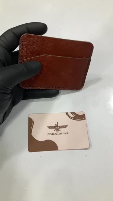 کیف کارت چرم طبیعی دستدوز 2