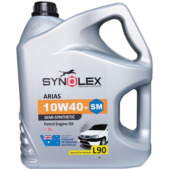 روغن موتور سینولکس 10W-40 SM حجم 5 لیتر ال 90 نیمه سنتتیک (کارتن 4 عددی)