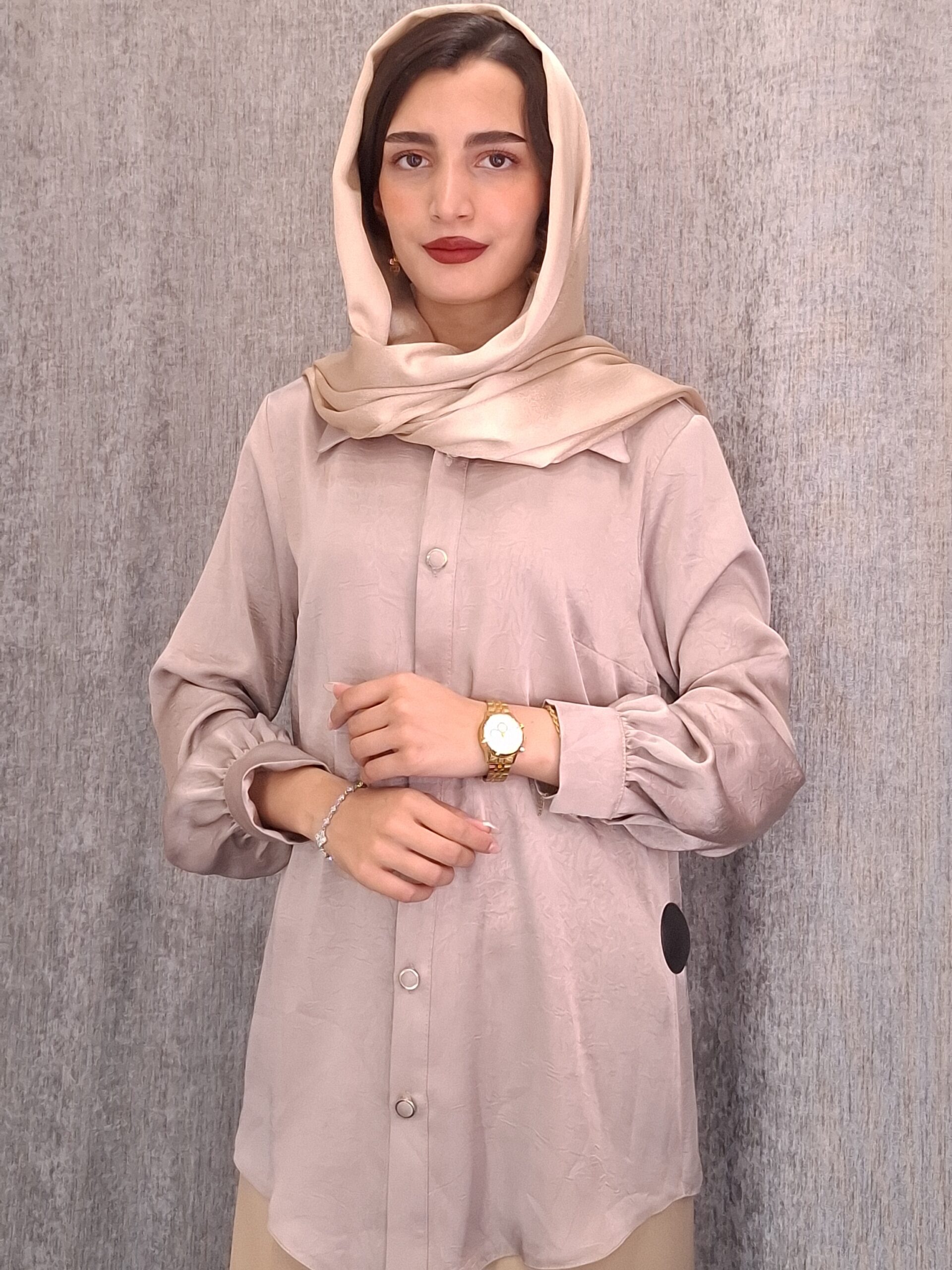 شومیز خرگوشی ساتن چروک (زنانه)