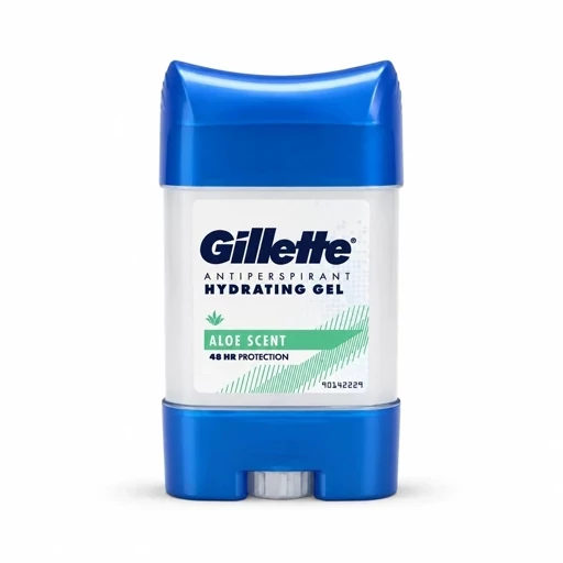 مام ژلی مردانه ژیلت مدل Hydrating Gel Aloe Scent حجم 70 میل ضدتعریق 48 ساعته