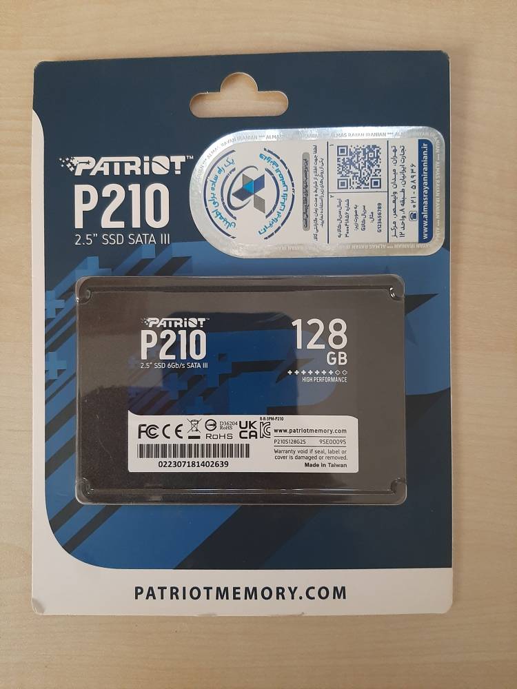 حافظه SSD اینترنال 128GB پاتریوت مدل P210