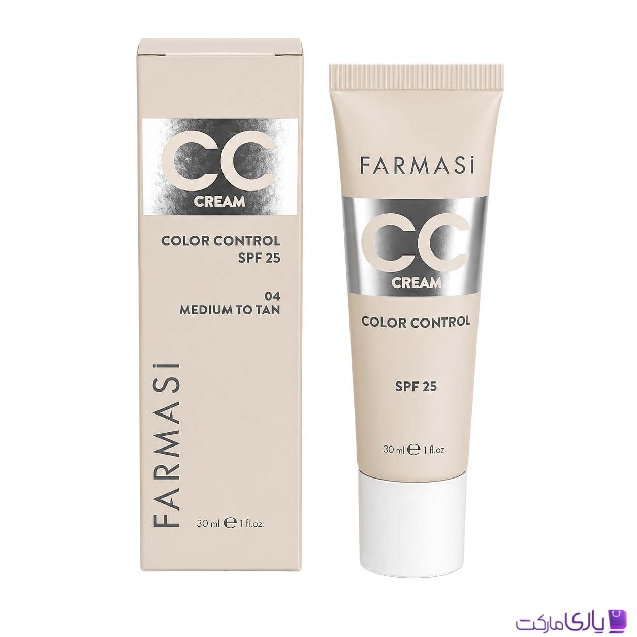سی سی کرم فارماسی مدل Color Control با SPF 25 شماره 04 مدیوم تا برنزه حجم 30 میل