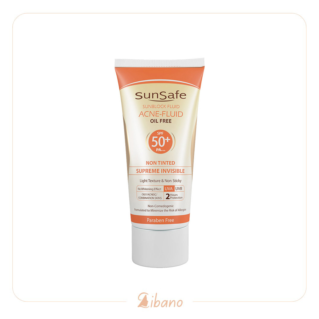 ضد آفتاب فلوئیدی فاقد چربی +SPF50 سان سیف کاملا نامرئی