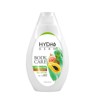 شامپو بدن کرمی با رایحه میوه های استوایی هیدرودرمHydroderm Tropical Fruit Creamy Shower Gel