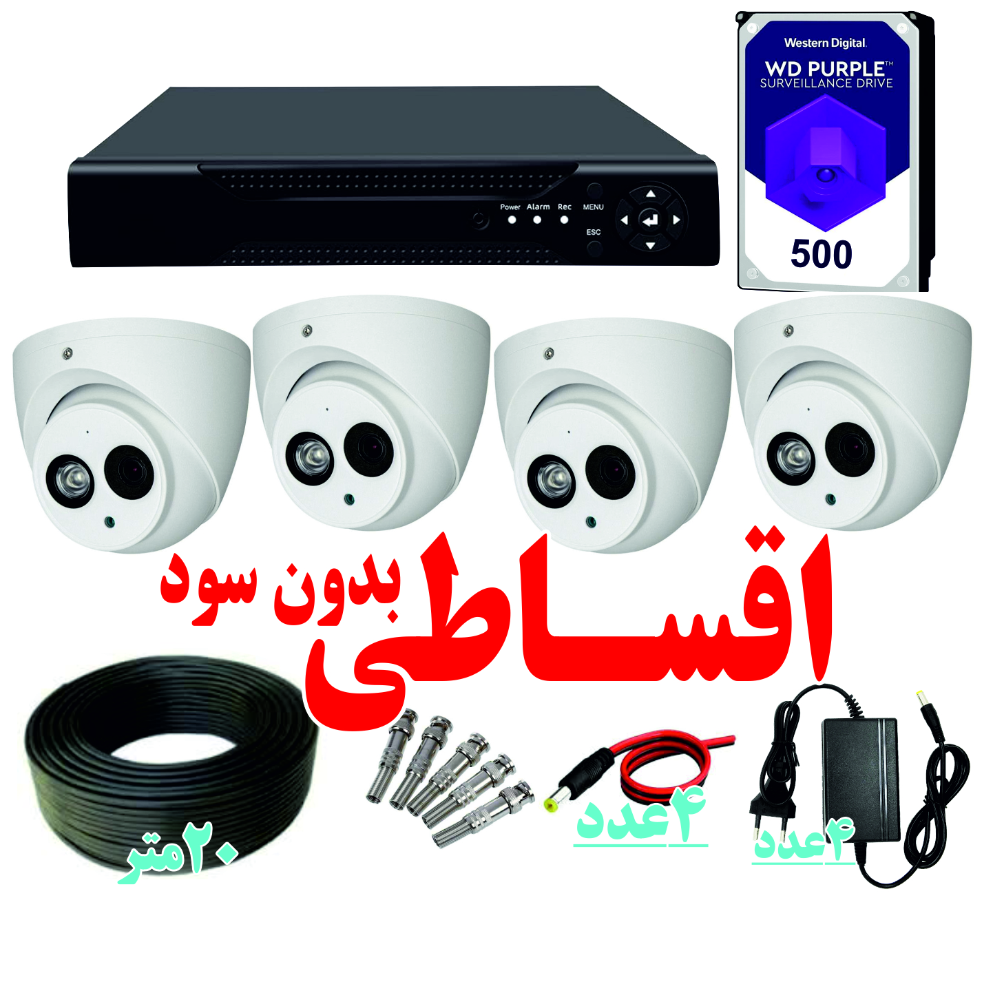 پک 4 دوربین مداربسته دام