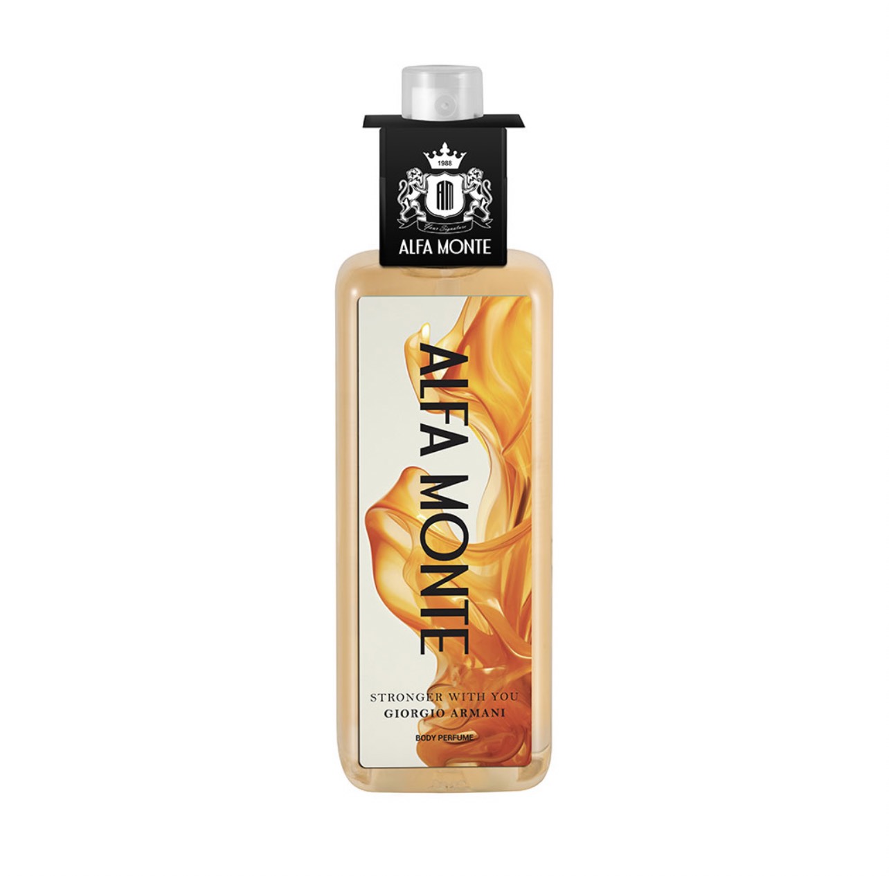 بادی اسپلش (بادی پرفیوم) مردانه رایحه استرانگر ویت یو(stronger with you) آلفامونته ALFA MONTE Giorgio Armani Stronger wi