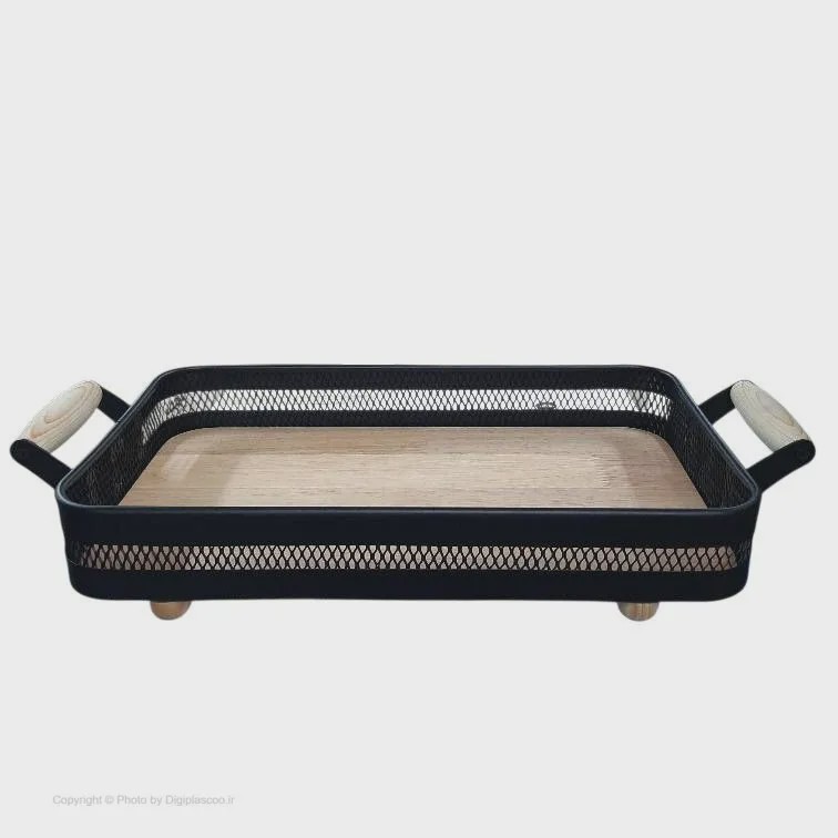 سینی پذیرایی مستطیل آسمان کد 886 مدل کف چوبی