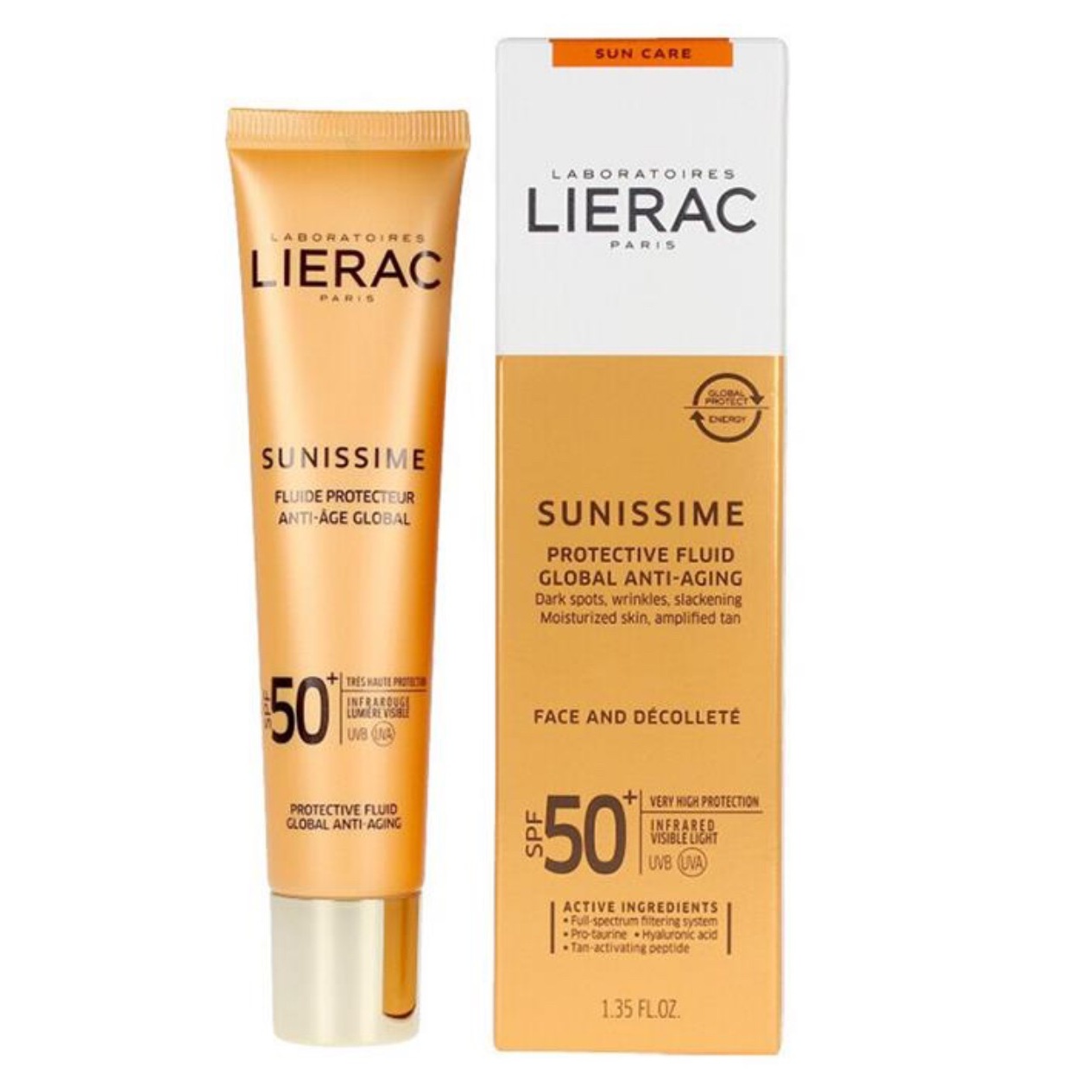 کرم ضد آفتاب لیراک مدل SUNISSIME SPF50 حجم 40 میل