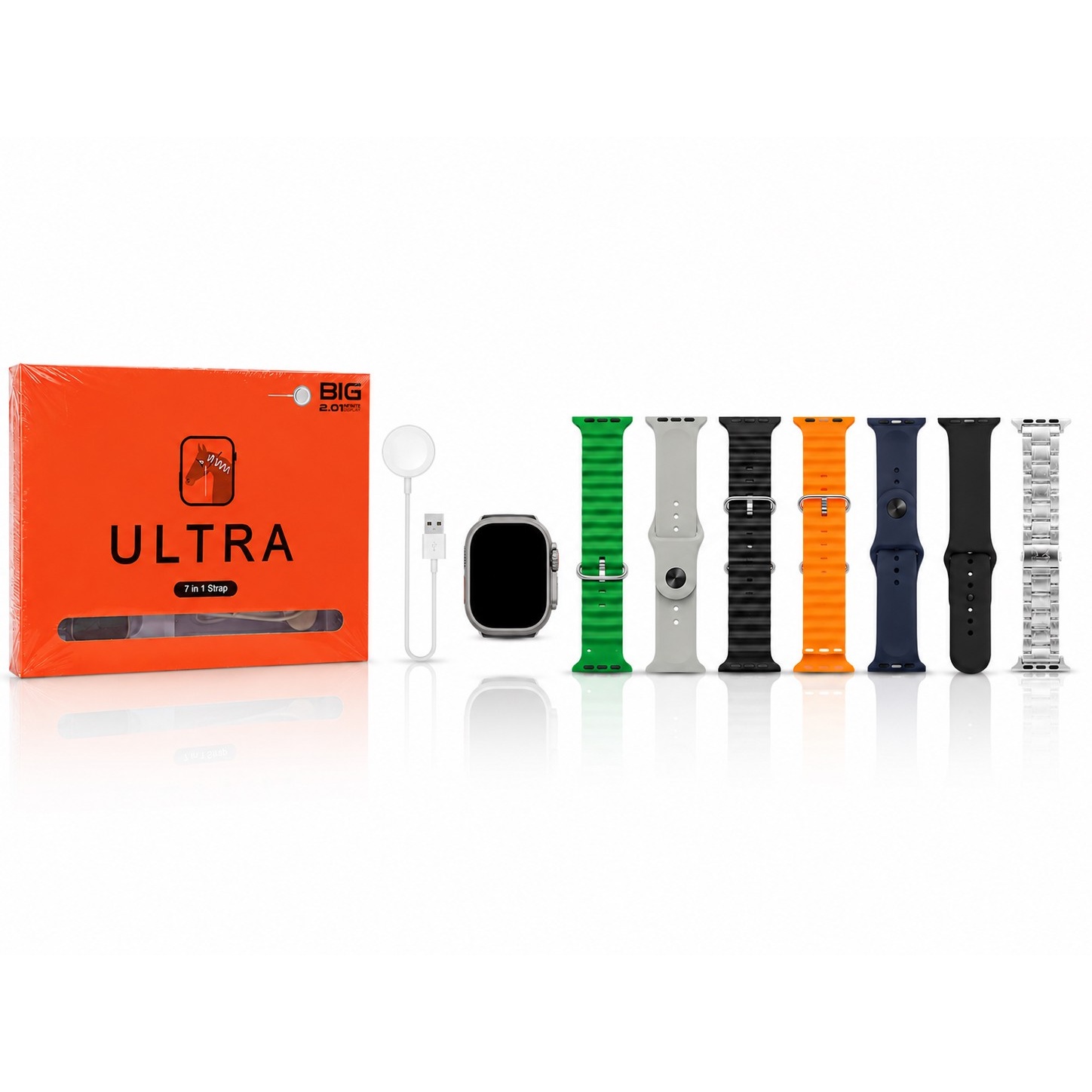 ساعت هوشمند مدل Ultra - همراه با بندهای متنوع و شارژر
