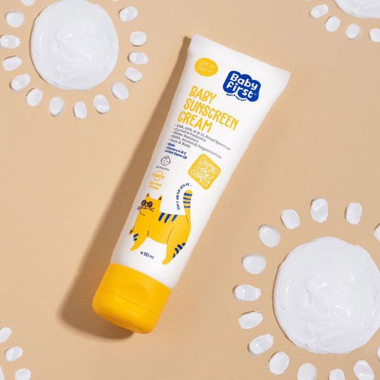 کرم ضد آفتاب بچه بیبی فرست حاوی پری بیوتیک SPF 30