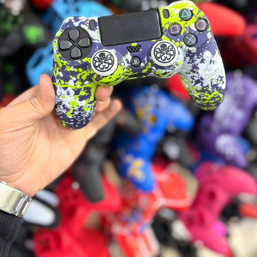 کاور دسته سیلیکونی PS4 با دو عدد سر آنالوگ برجسته