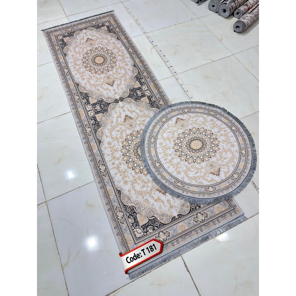 روفرشی کشدار (کاور فرش) و فرشینه و پادری کالای خواب متین کد T 181