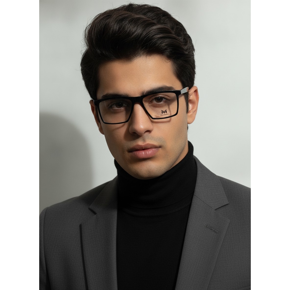 عینک طبی مردانه vito martin مربعی مشکی خاص