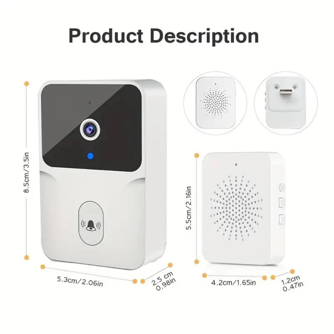 زنگ بی سیم هوشمند آپارتمان و منزل مدل mini doorbel، قابلیت مکالمه تصویری با گوشی موبایل