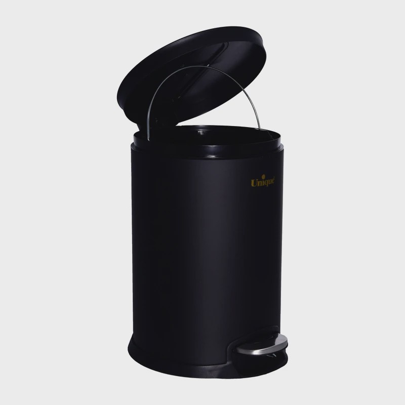سطل زباله پدالی 12 لیتری یونیک مدل 4220 رنگ مشکی مات شیک
