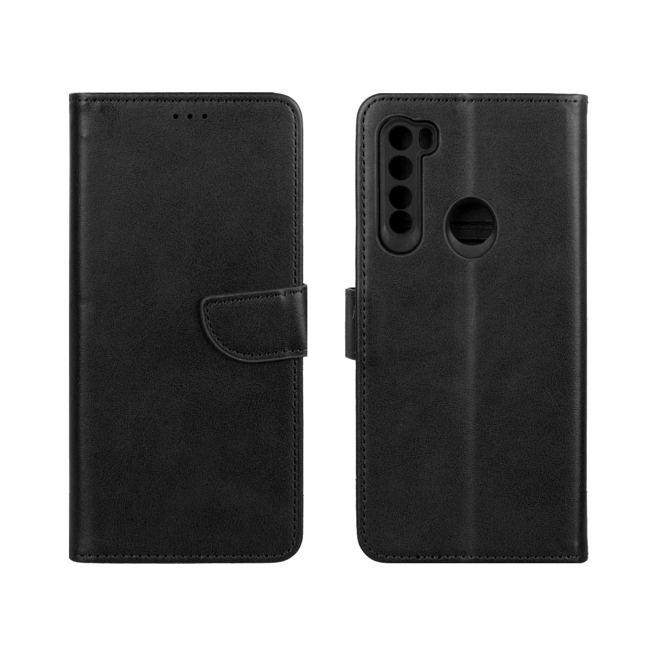 کیف چرمی موبایل مگنتی محافظ لنزدار Xiaomi Redmi Note 8