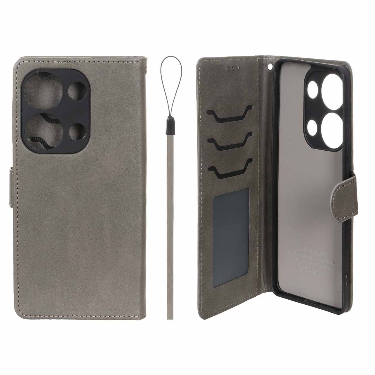 کیف موبایل چرمی جاکارتی محافظ لنزدار درجه یک داخل خز شیائومی مدل Xiaomi Redmi Note 14S Note 13 Pro 4G Poco M6 Pro 4G