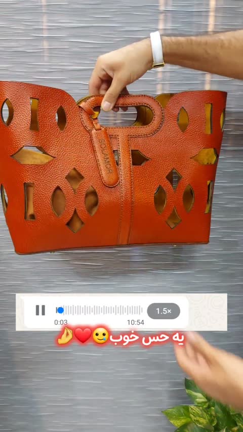 کیف چرم طبیعی مدل سولامور چرم طبیعی اس تی
