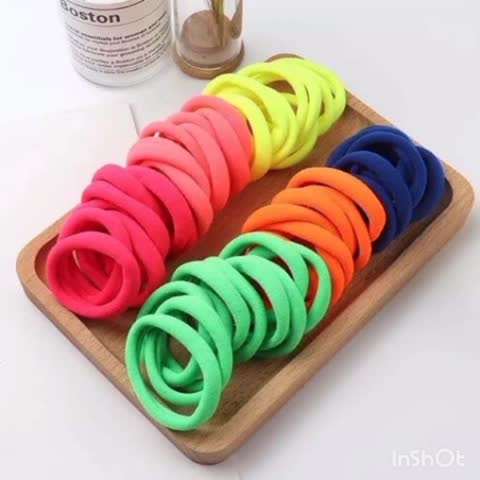 کش مو حوله ای رنگی بزرگ 4.5 سانتی کد 20