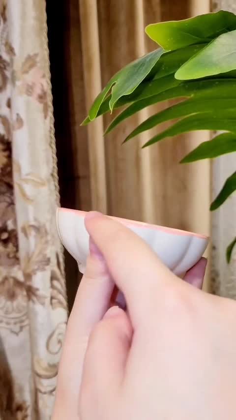 کاسه گلدار صورتی وارداتی کوچک و بزرگ